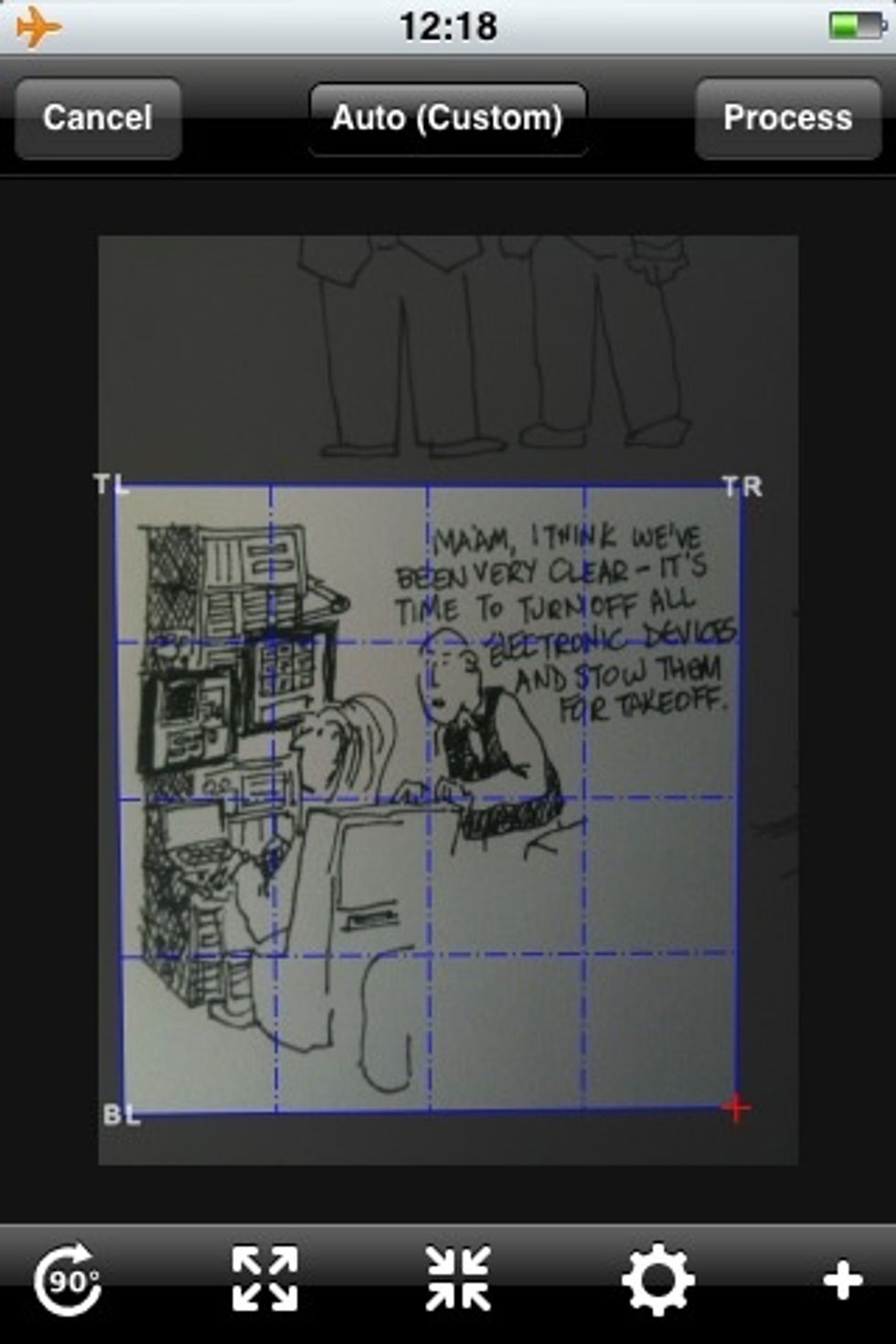 Once you're happy with the framing, click "process". You'll see a progress bar, and then...