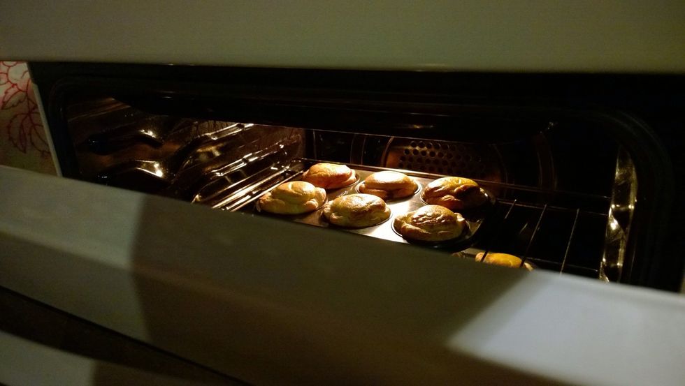 Once you're happy with the look of your tarts, turn off the oven, open the oven door a little and just keep them in there for a few minutes.