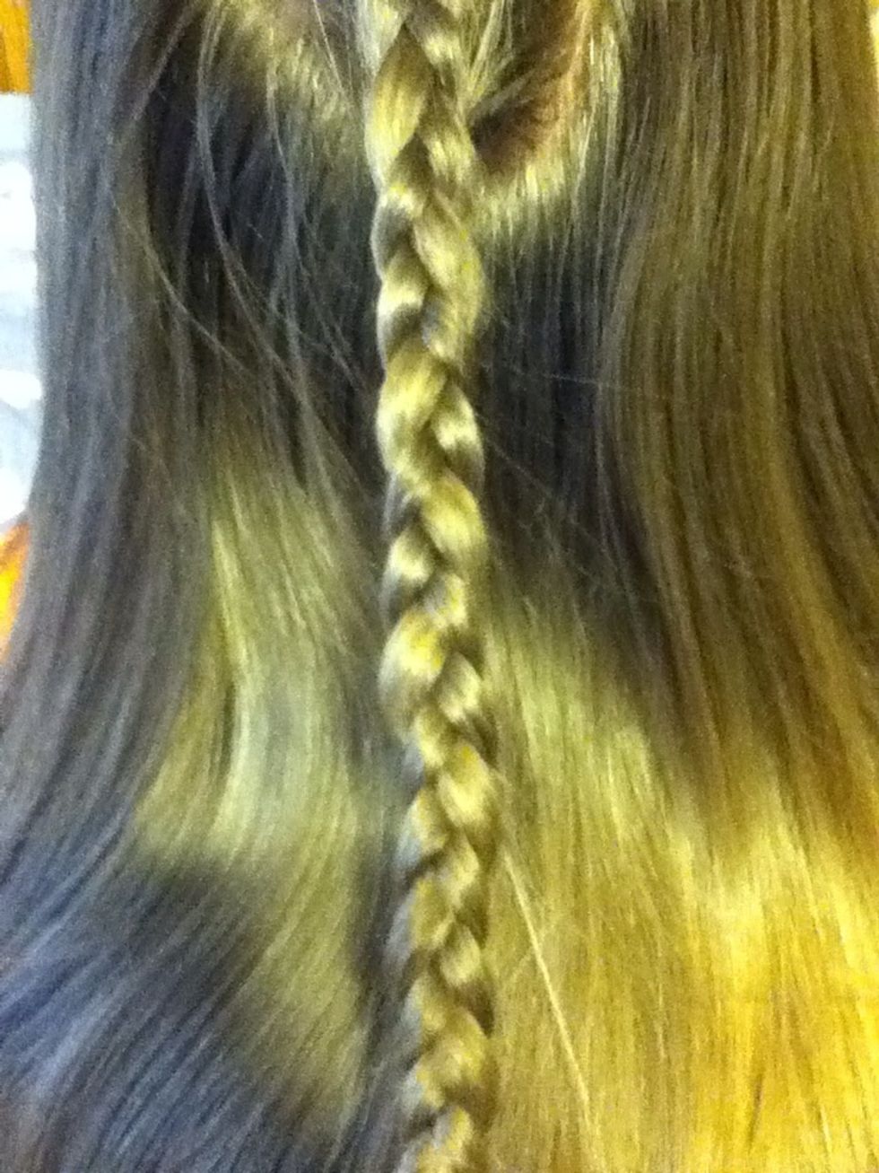 Once you run out if hair in the braid, the braid is complete.