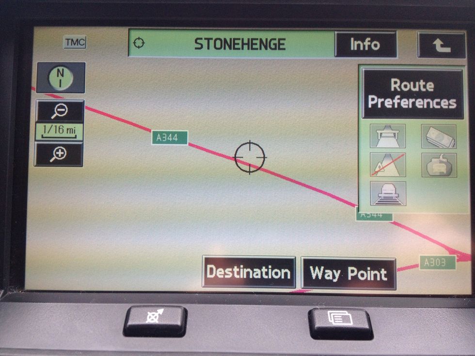 Once you select a place it will show it on the map. You can zoom out to double check you are not going to Stonehenge in Scotland. Always worth a double check! :) Once ready press Destination.