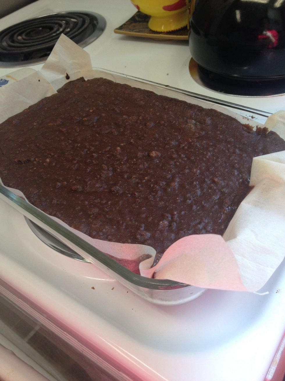 Once you take it out it will be very gooey. It will cook within the pan..Let it cool for 2 hours.
