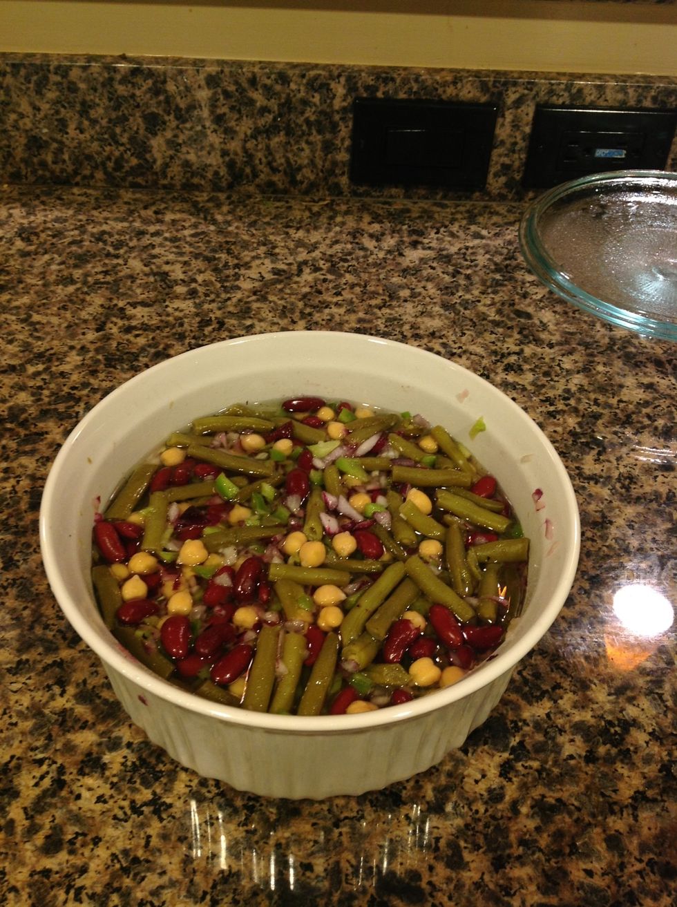 Once you take it out of the fridge you're going to have to drain out about 3/4 of the liquid.