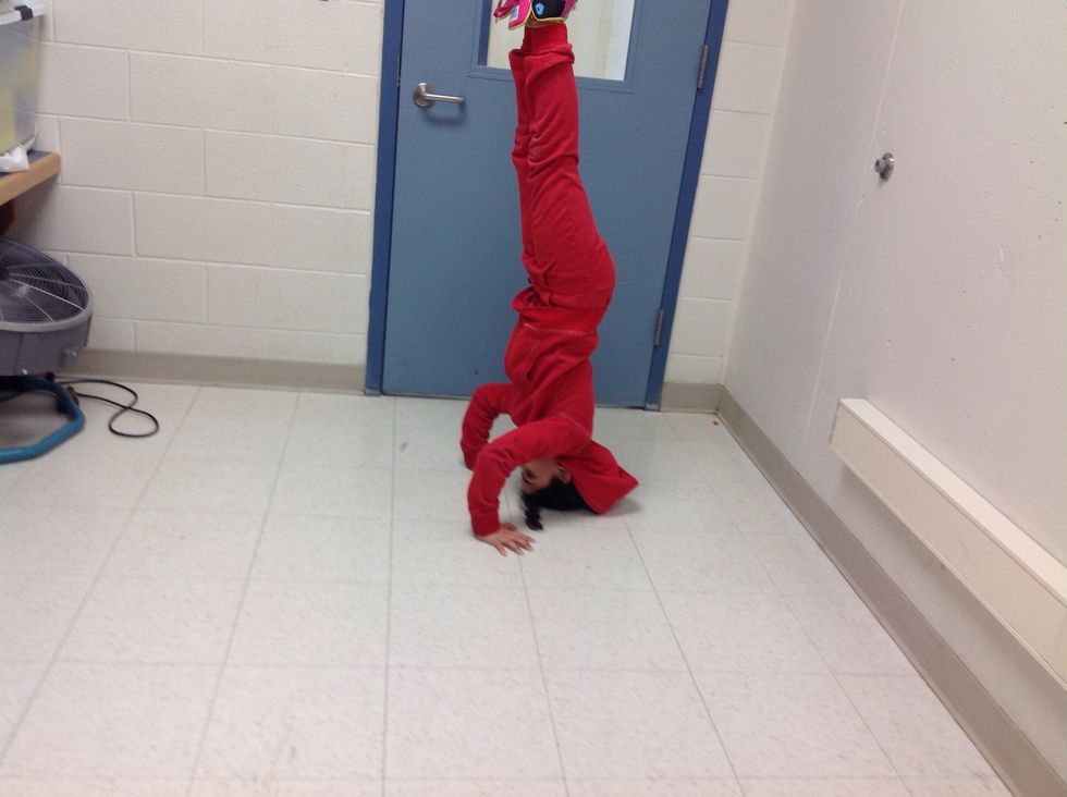 Once you think you are ready, try doing the headstand away from the wall.