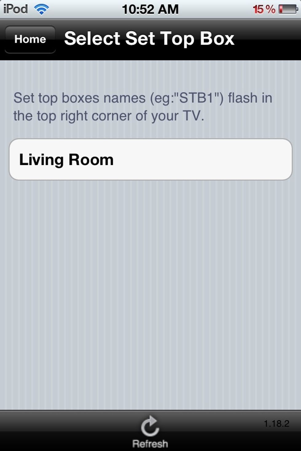 Once you typed it in click on your set top box.