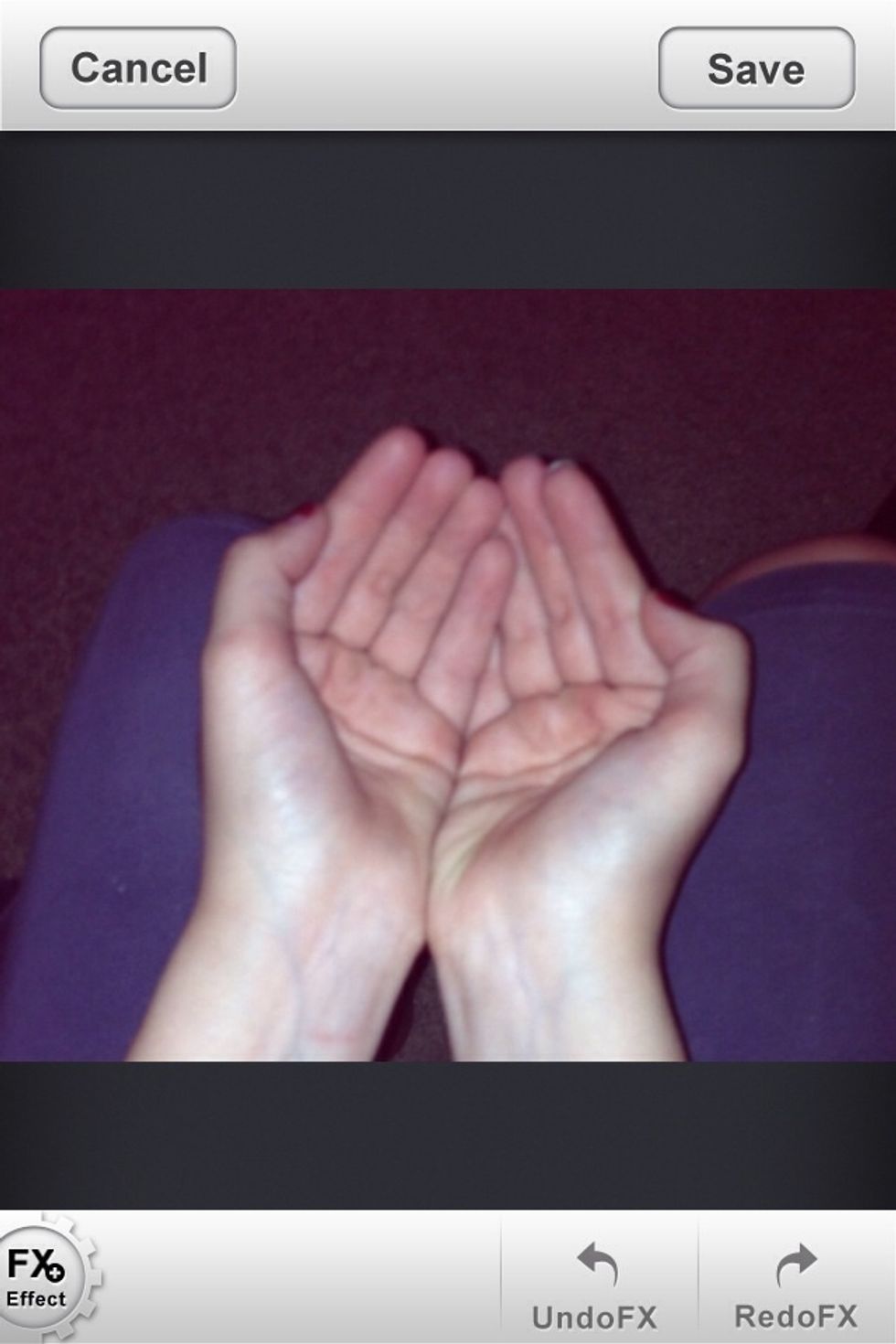 Once you've chosen press fx effect (in the bottom left corner)