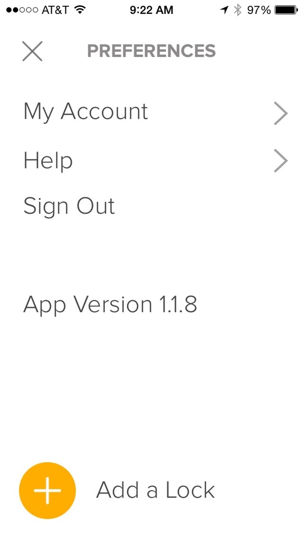 Once you've created an account you'll be able to "Add a Lock"