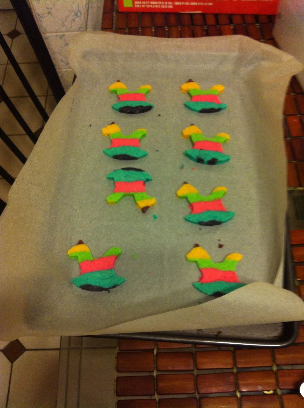 Once you've cut them, let them dry and harden. We had a LOT of extra cookie cut out from these...