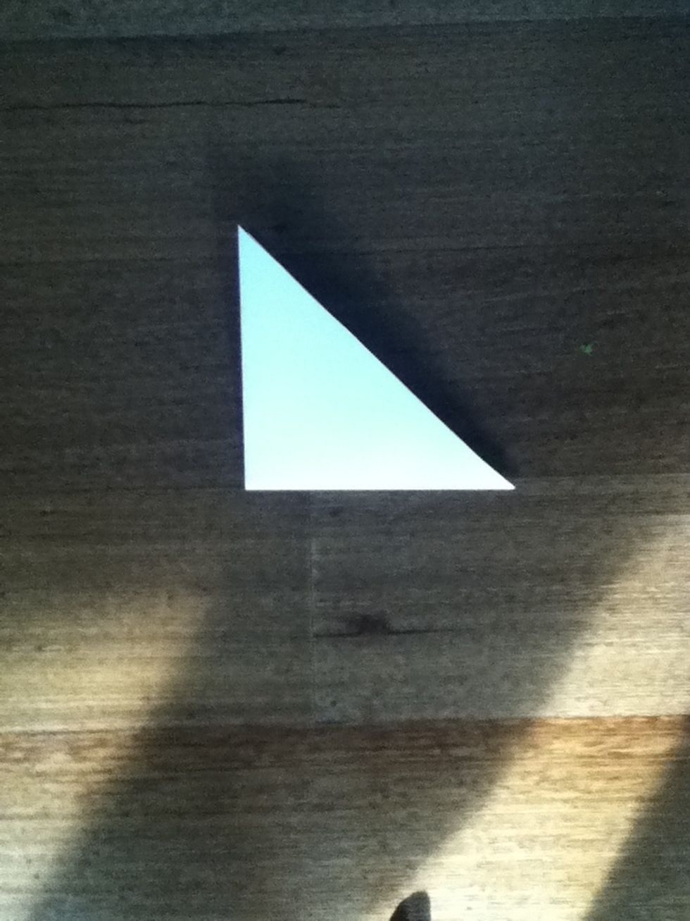 Once you've done that fold your paper in half