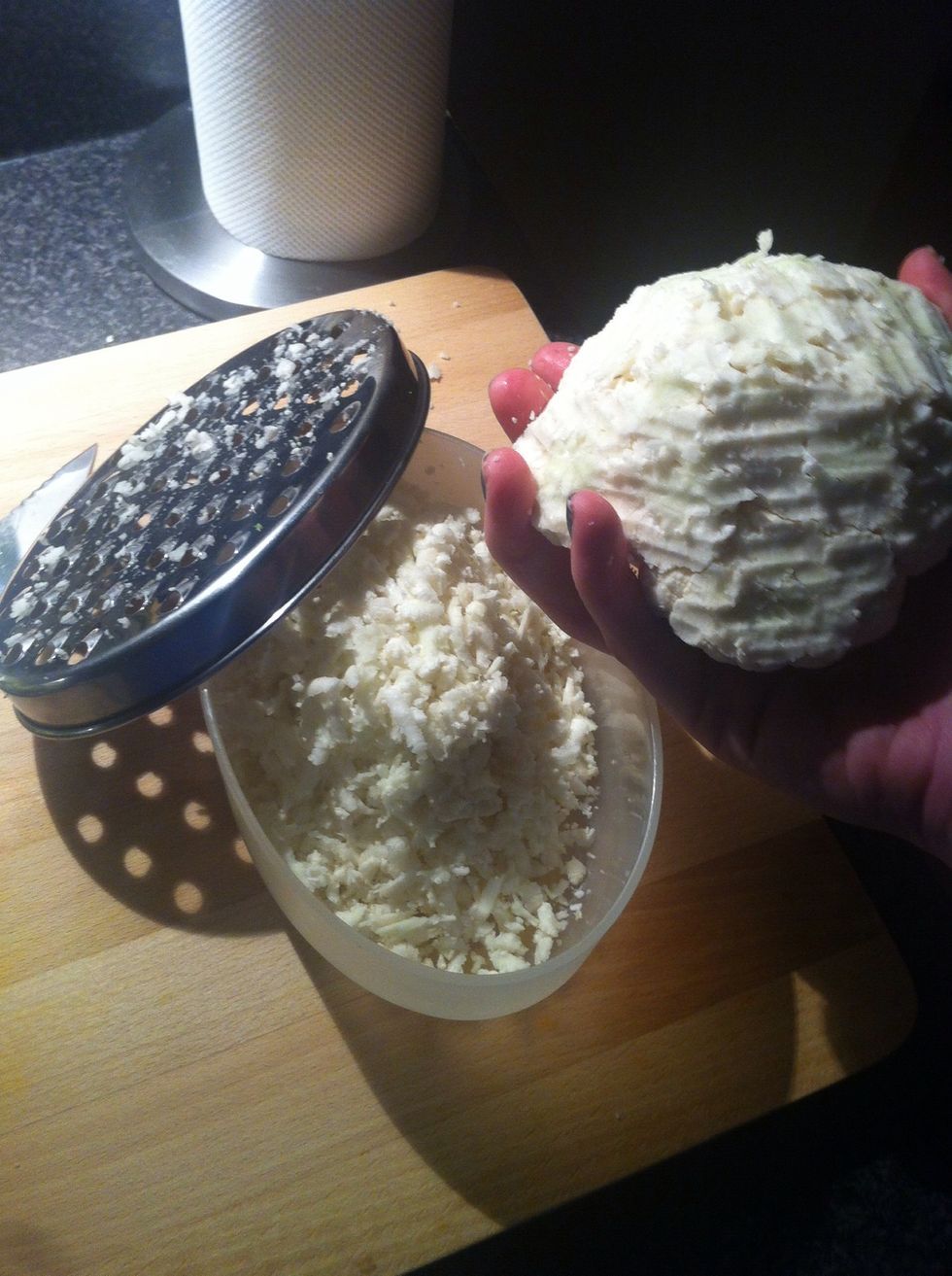 Once you've finished grating, you will end up with something that looks like this!