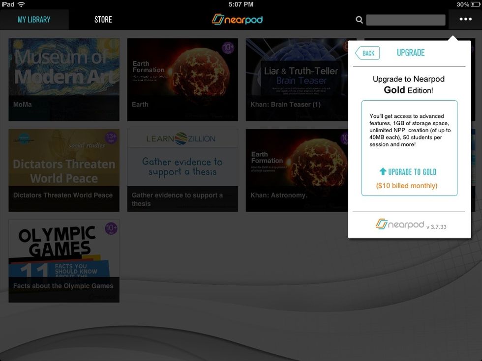 Once you've read the details regarding Gold Edition, tap on Upgrade to Gold.