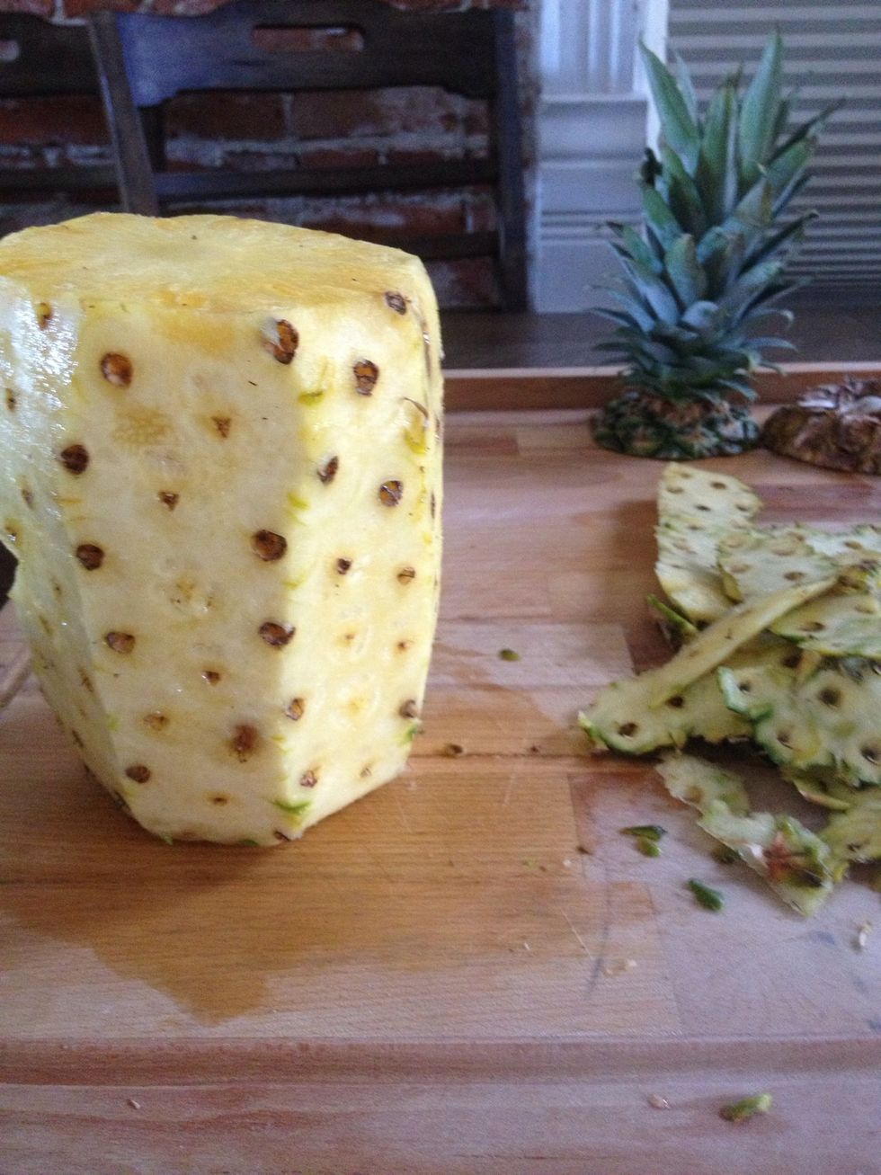 Once you've trimmed every side, the eyes are remaining. We will now move on to removal of them.