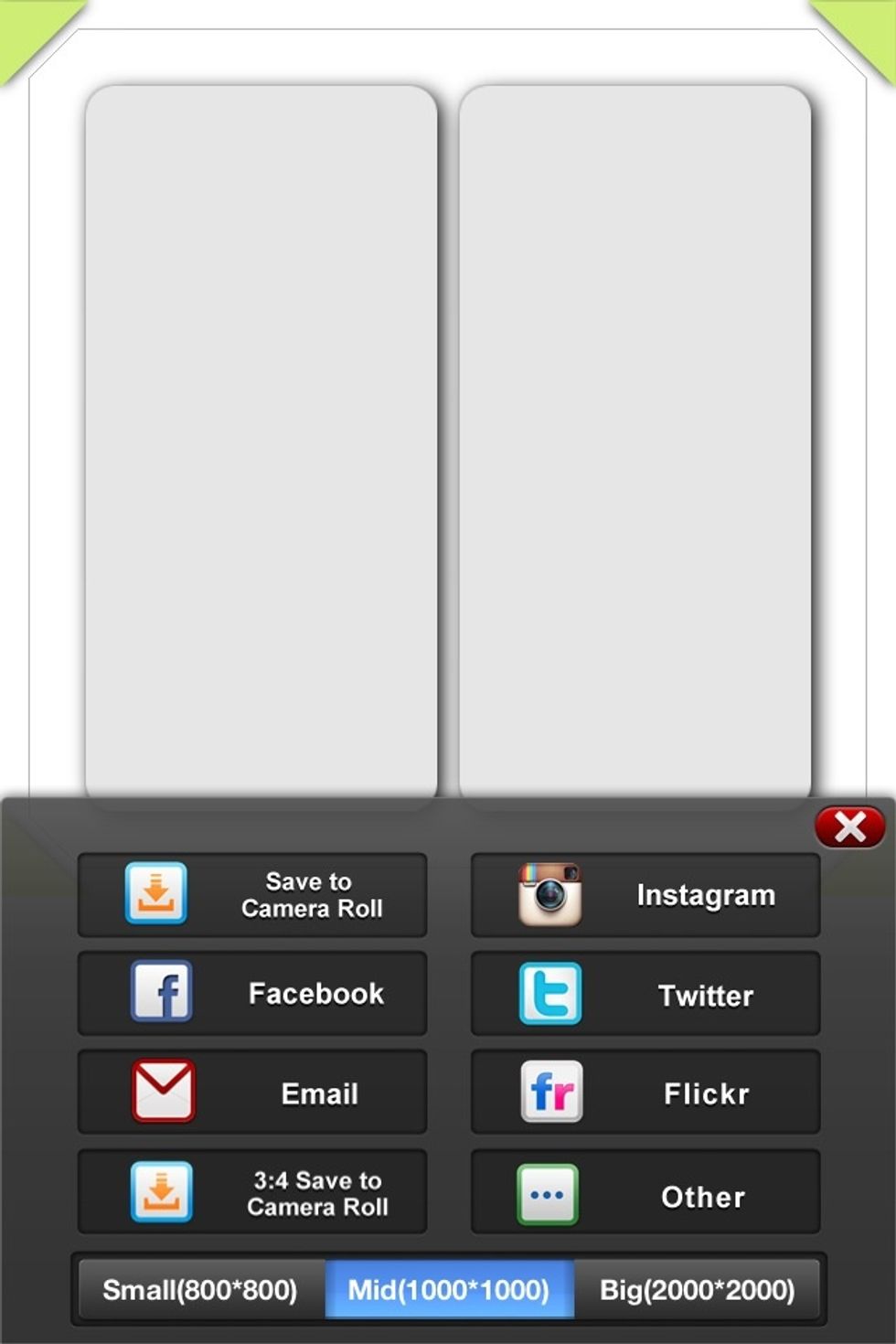 Once your done click the share and then you can pick different things you want to share it on but I chose Instagram
