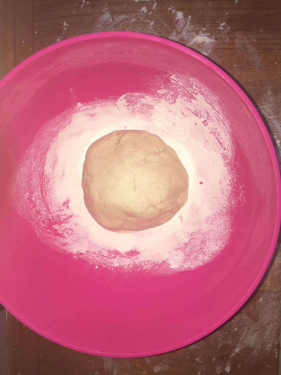 Once your dough is kneaded, place it in a bowl