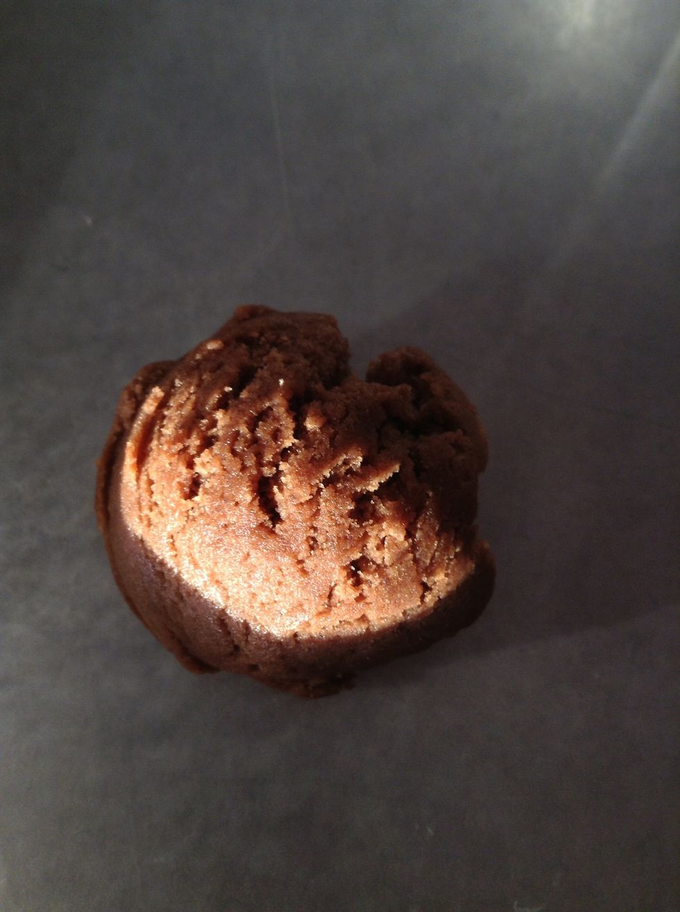 Once your dough is out of the fridge roll it up into a ball