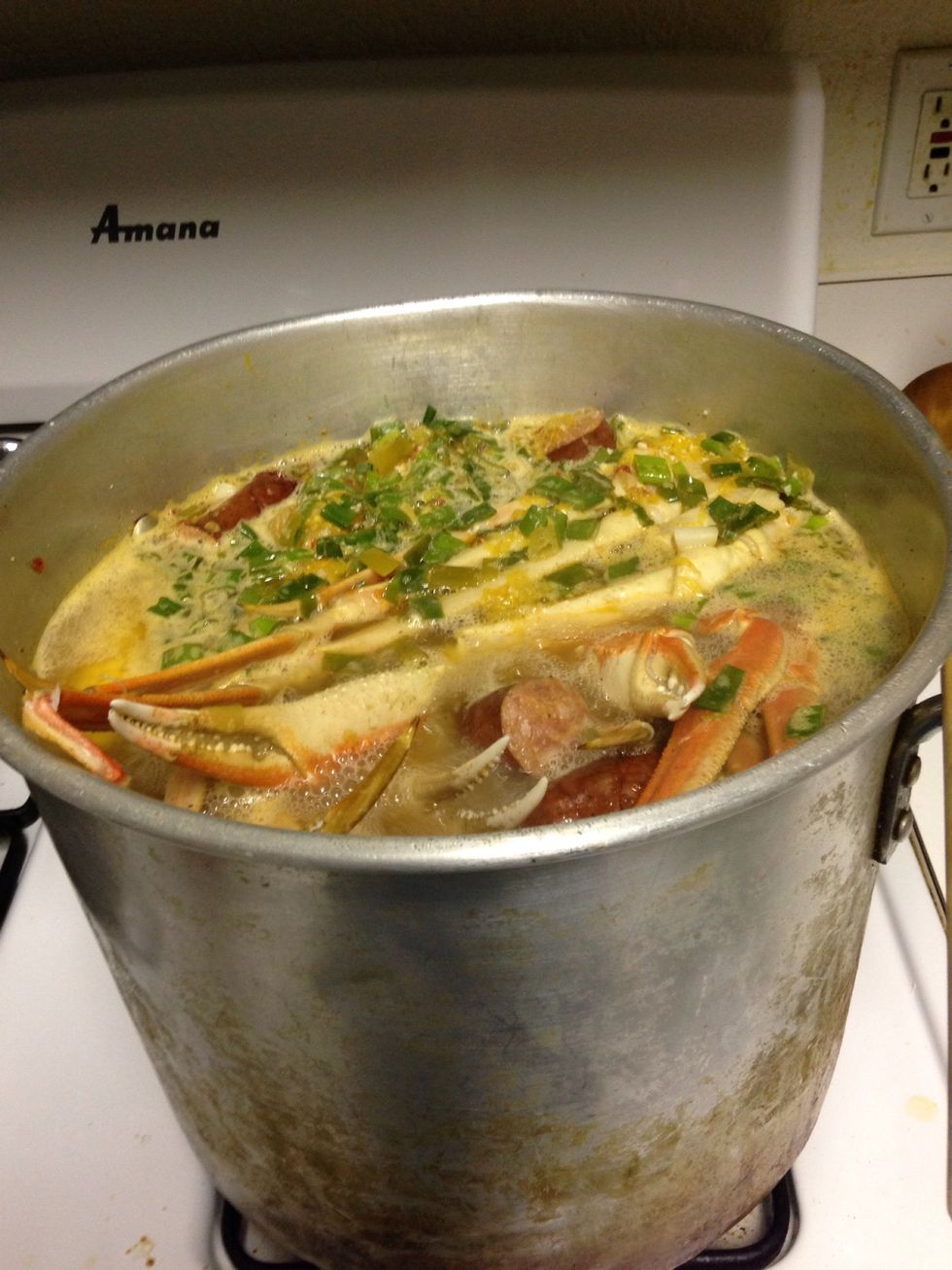 Once your pot comes to a boil turn your heat off. Let stand for 10 mins so your flavors will penetrate through