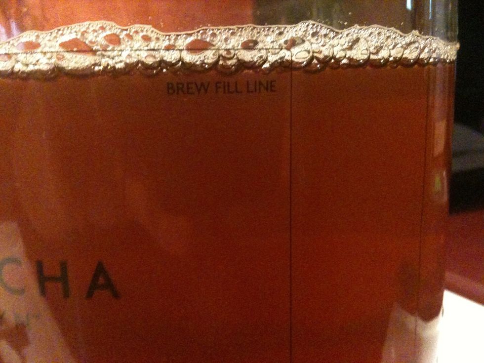 One benefit to using a kit is that your jar's label has the fill line marked (about 2/3 full). If needed, add more cool filtered water to the jar until your tea is at the fill line.