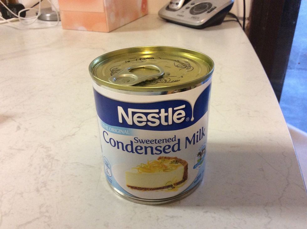 One can of sweetened condensed milk,