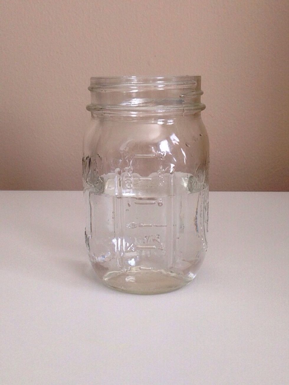 One cup filtered water. We want to start with the purest water possible.