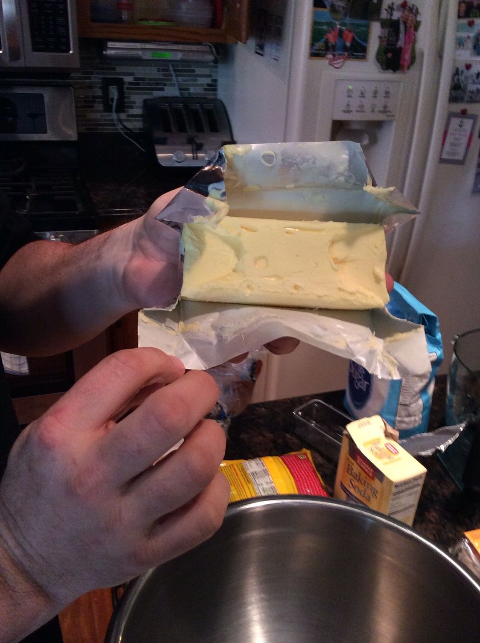One cup of crisco or one stick.