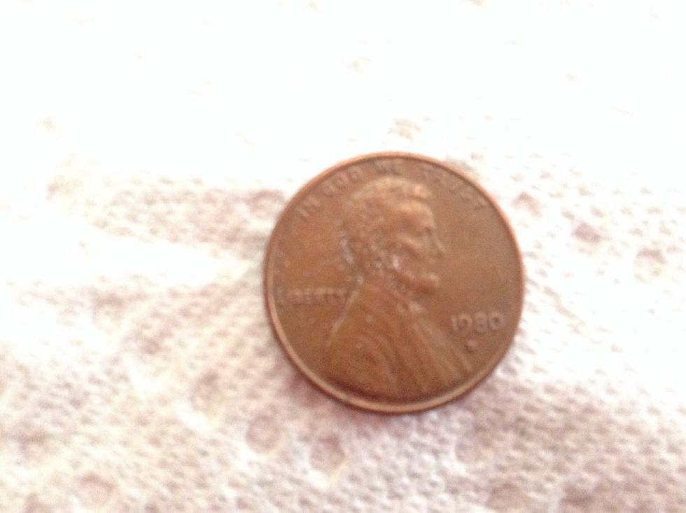 One dirty old penny before