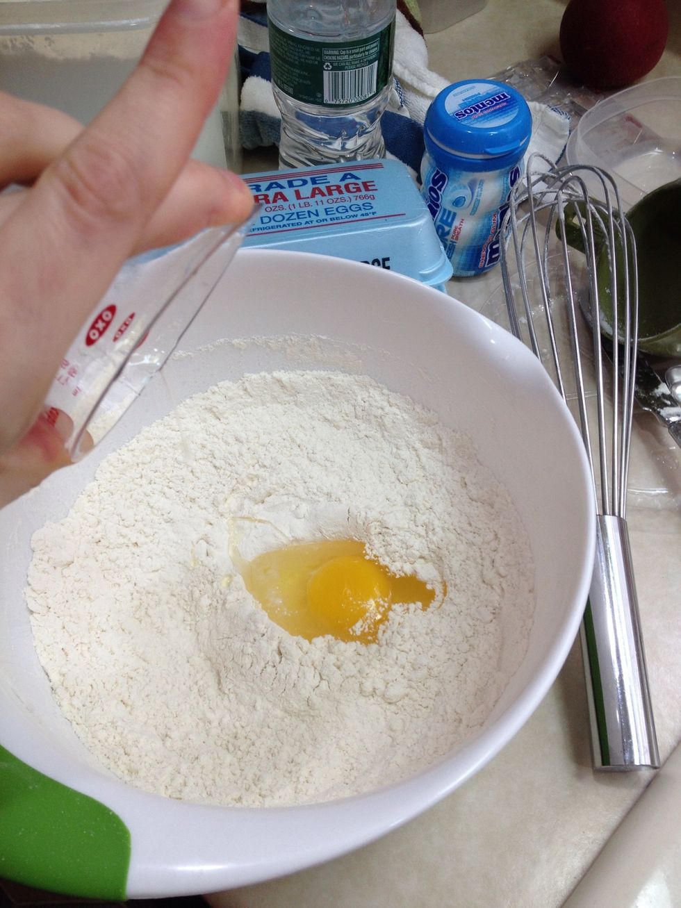 One egg at a time no shells wanted :)