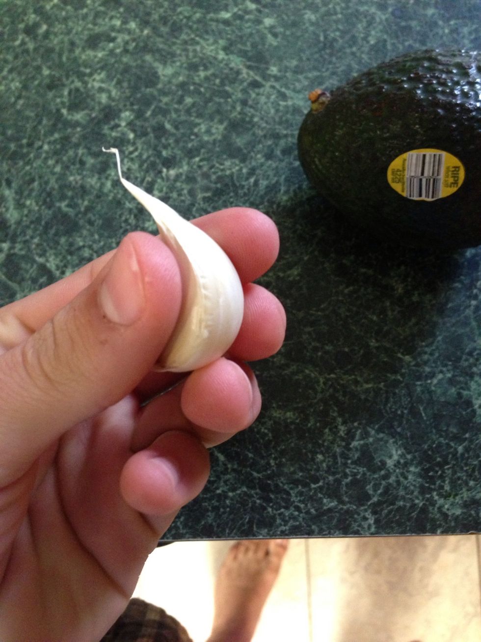 One fresh clove if garlic (garlic powder works too)