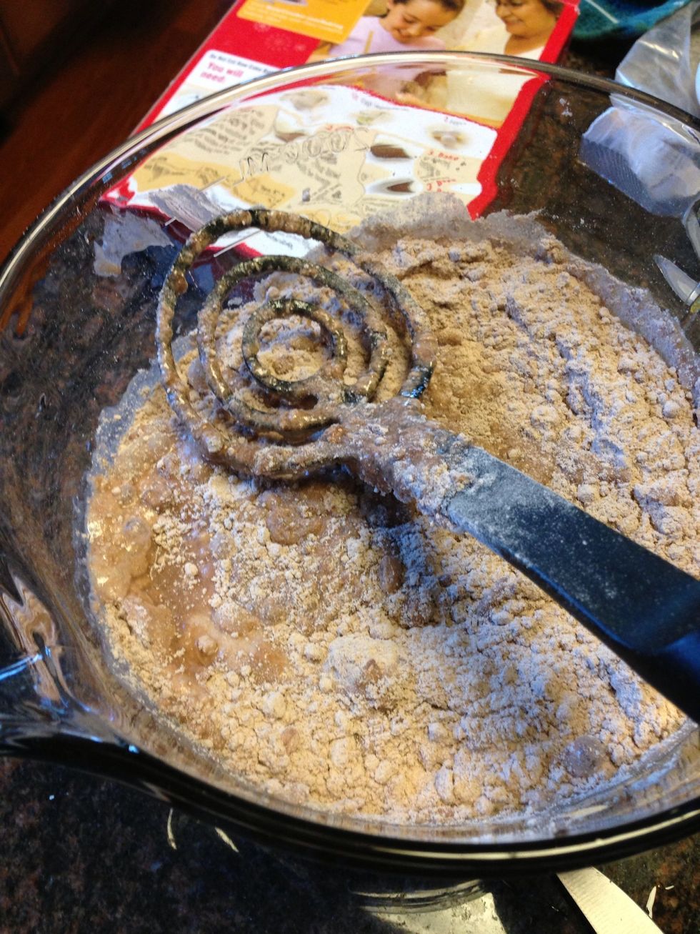 One of my favorite tools is the Pampered Chef Mix n Masher! Instead of a handmixer I can just stir it up and drop this tool in the dishwasher! The loops breakup the lumps for a smooth mix! Need one?