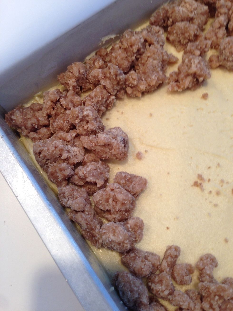 One of the beauties of this cake- the crumbs stay where you put them. No moving from the edges to the middle which causes some of your relatives to eat the middle first. The filet, so to speak .