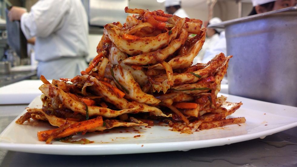 One of the smelliest Asian delicacies I've ever had the pleasure of making. This one is for all my lovely Korean friends. Thanks to Chef Yen who taught me this today. Before we start, some facts...