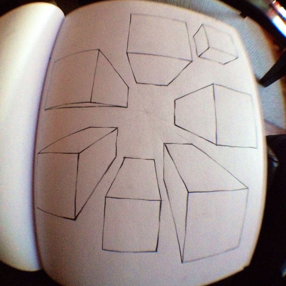 ONE POINT PERSPECTIVE CUBES