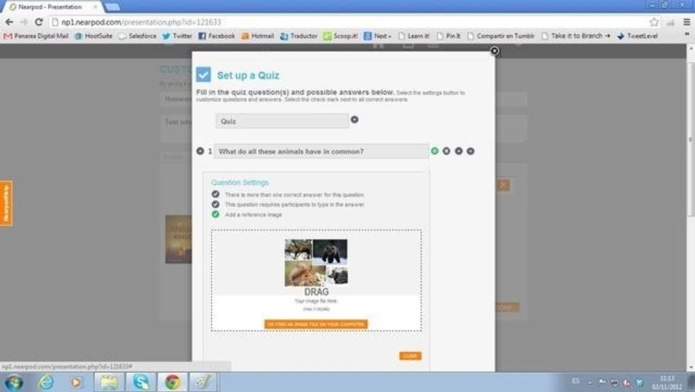 One type of question that you can add to the Quiz is the one with only one possible correct answer. Reference images can be added to all questions.