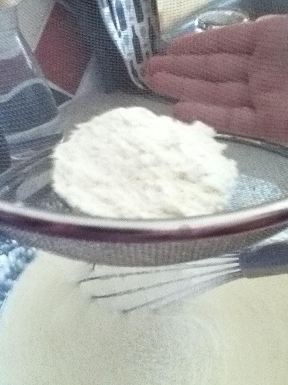 One you have done that sift the flour into the bowl