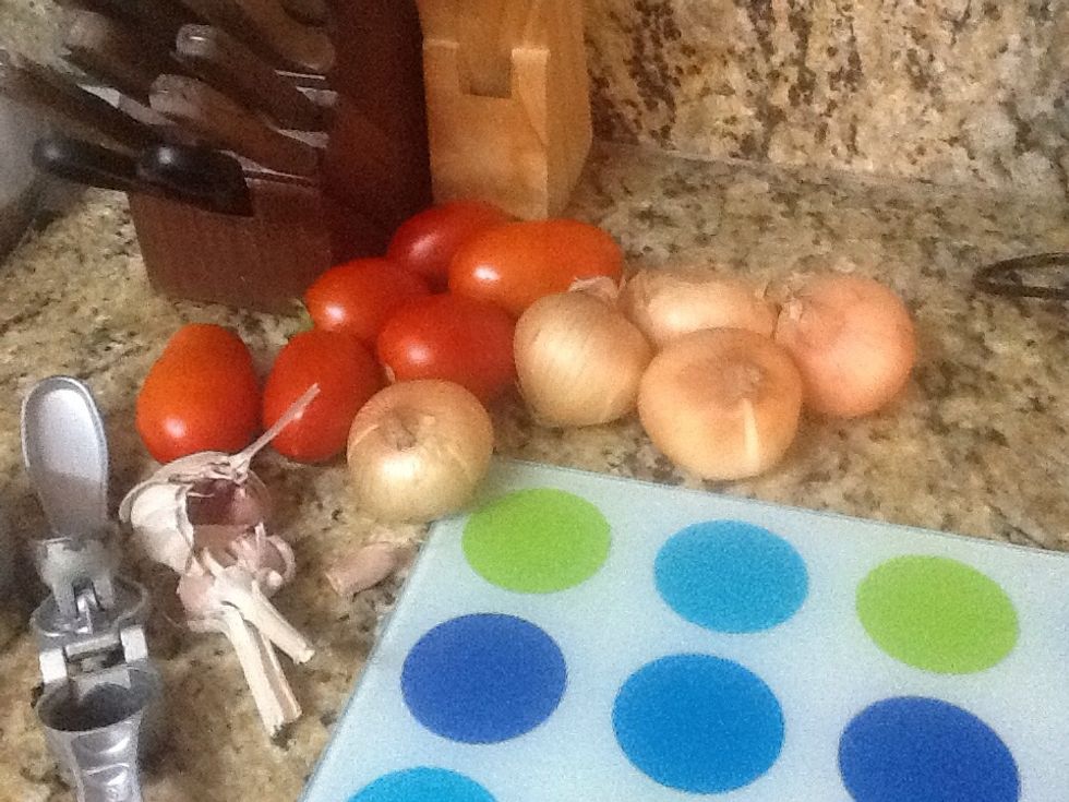 Onions and tomatoes.