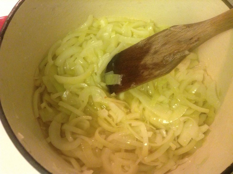 Onions are still cooking