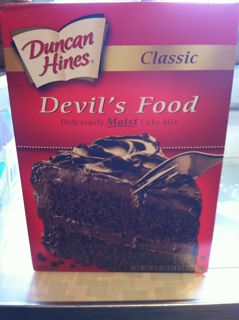 Only because I can't seem to find the right chocolate cupcake recipes I am using a box mix! I rarely use box mixes! Moving along..... You can use any box mix but stick with chocolate!
