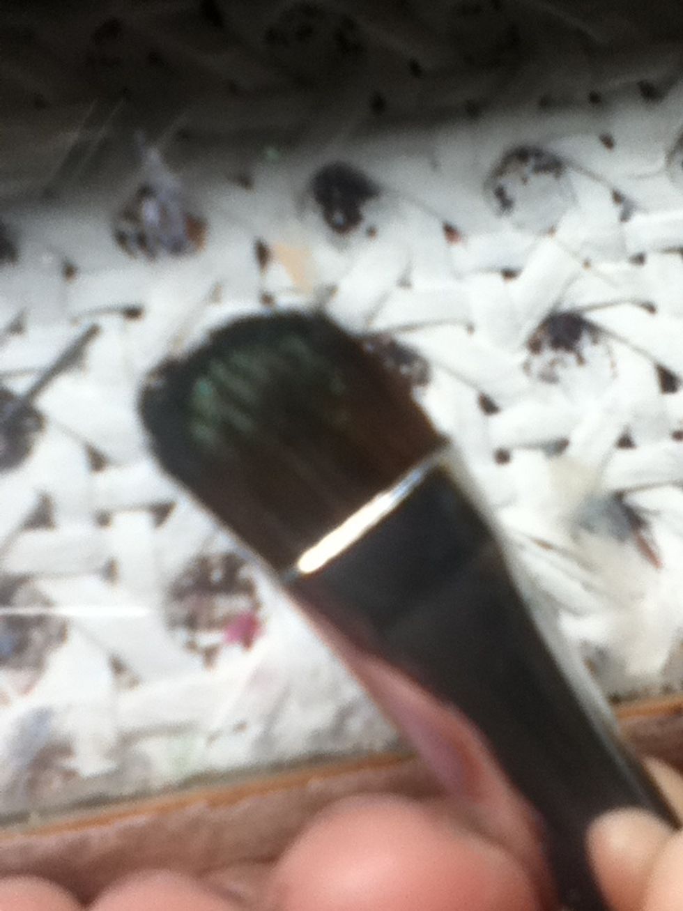Only put the black of the tip of the brush for precision.