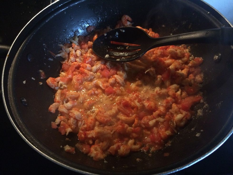 Only simmer it for a minute unless you want gum flavored crawfish