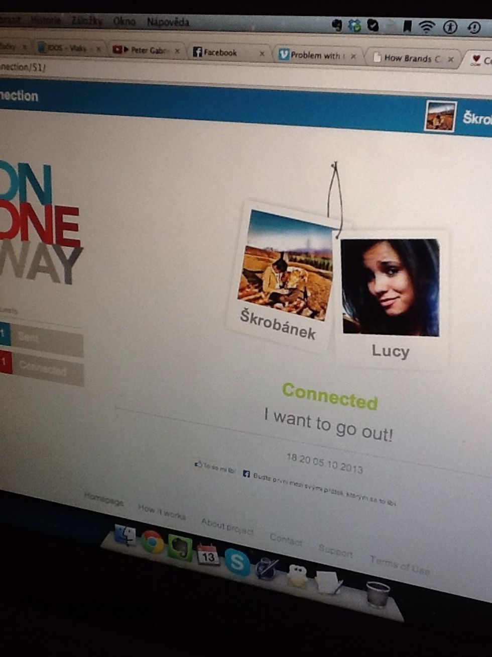 Only when your crush sends you the same option, you'll both get to know that you are "on one way" :)