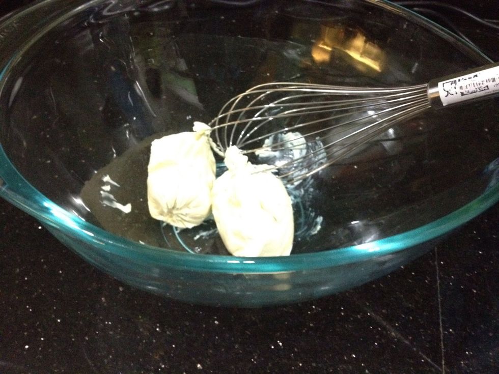 Onto the cheesecake! Place your cream cheese in bowl and mix it until really creamy.