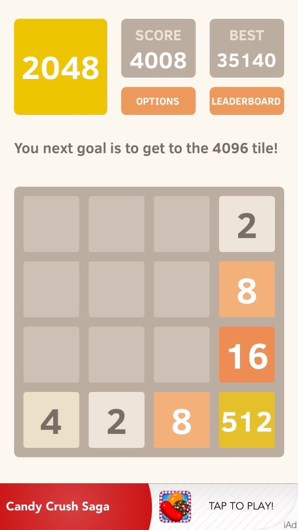 Oops! Those bottom numbers aren't in consecutive order. Focus on fixing this! Sometimes the only way to do so is to swipe around so new numbers pop up in a more practical location.