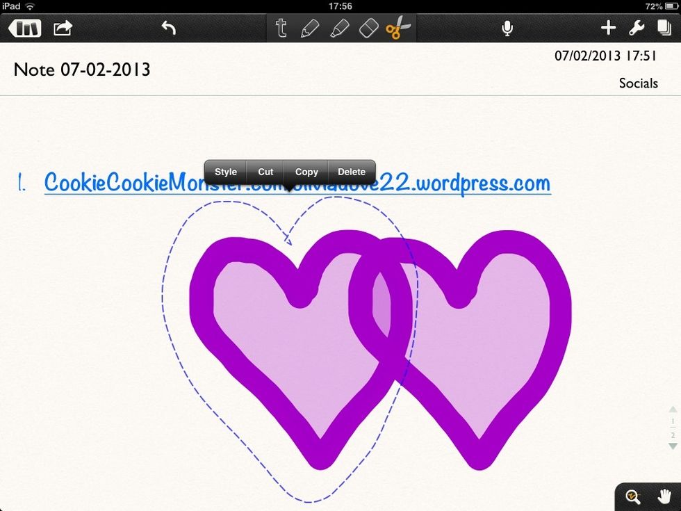 Opcions de retallar, podeu: canviar l'estil, retallar, copiar o eliminar