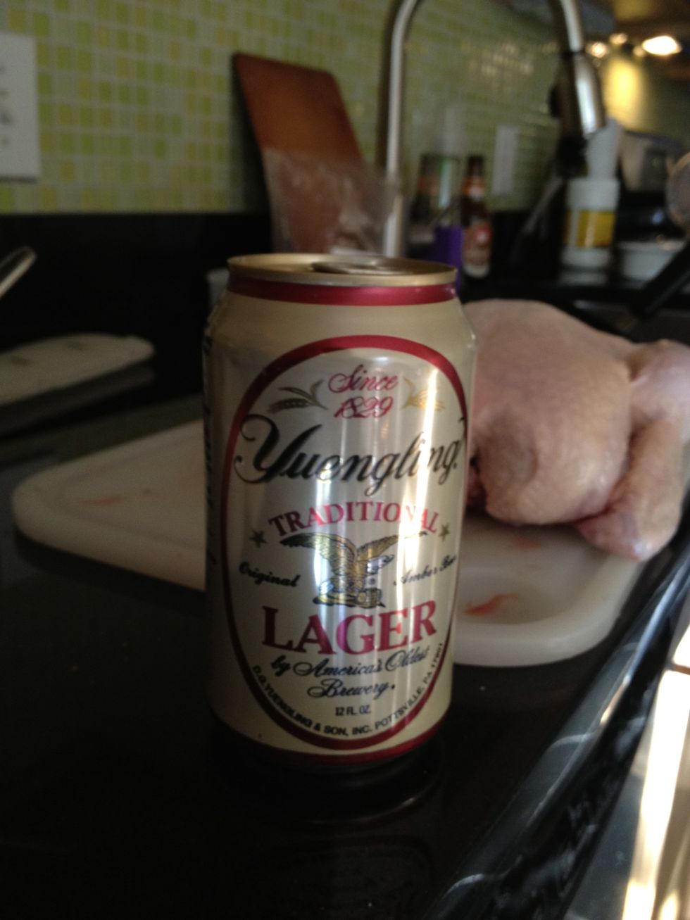 open a can of your favorite beer, and drink half.