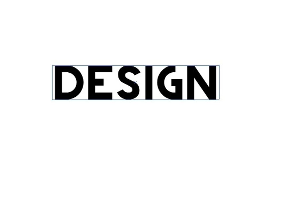 Open a new document in Adobe Illustrator and write a word in a font of your choice. I recommend a bold block font. I am using "Revolution".