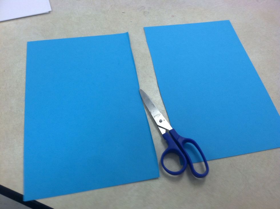 Open and cut in half on fold line.