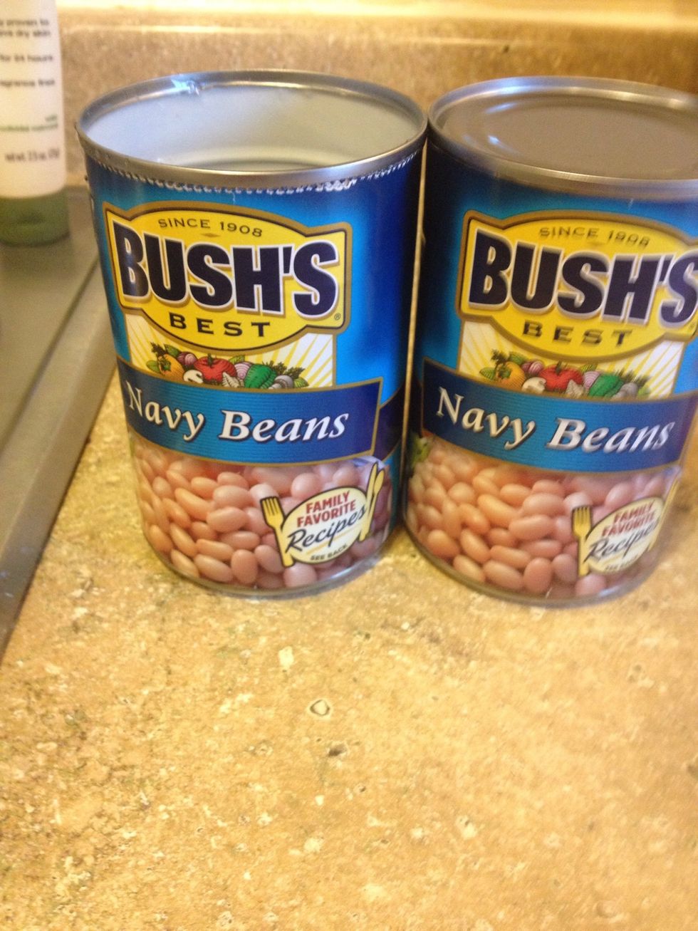 Open beans and drain