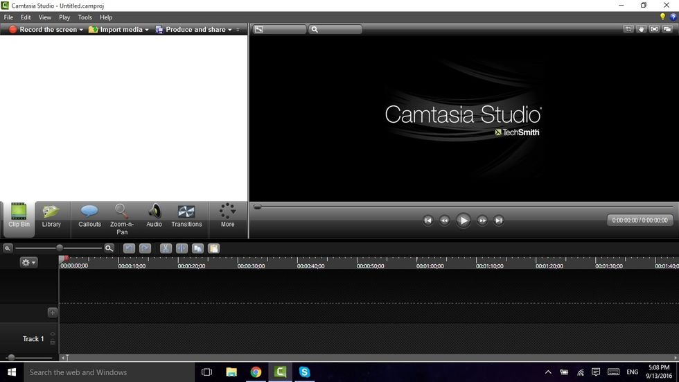 Open Camtasia Studio 8