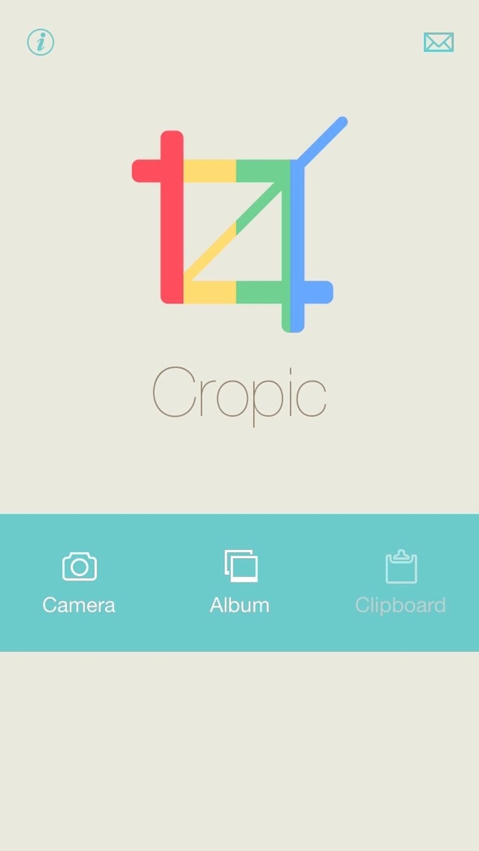 Open cropic application and take a photo or choose from album any Picture