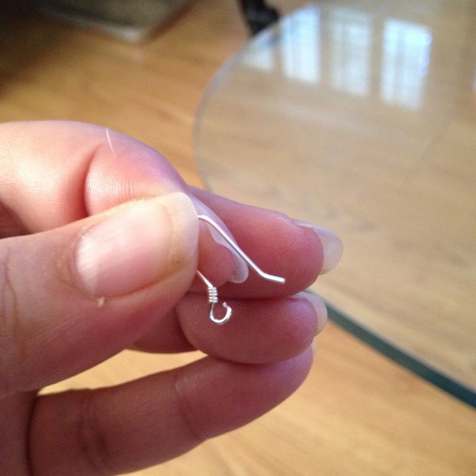 Open end off earring finding so you can attach to loop you have just made
