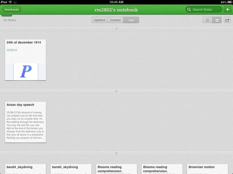 Open evernote and find the notebook you want to export