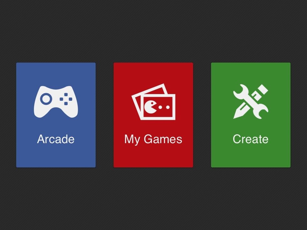 Open Game Press and tap CREATE.